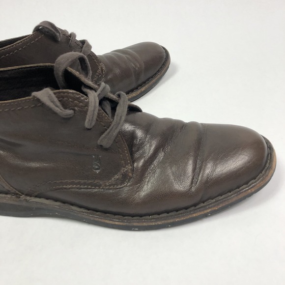 John Varvatos Chukka Boots Mens Size 8M Brown Leather Hipster F505K4B-Q68B